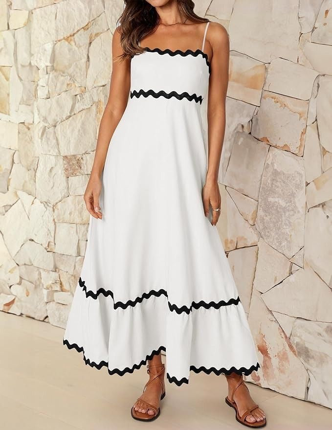 White Maxi Spaguetti Dress