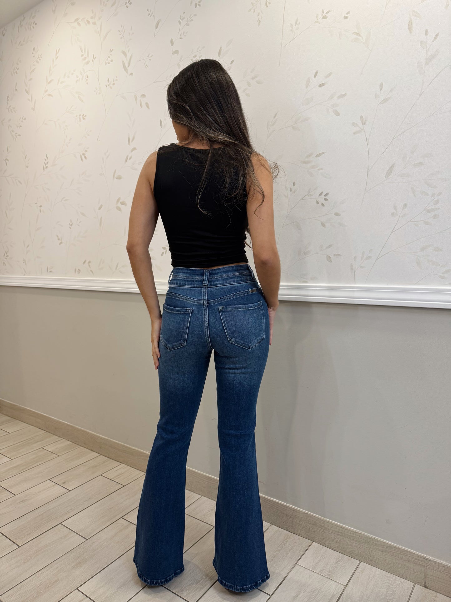 Double Bottom High Rise Flare Denim Jeans