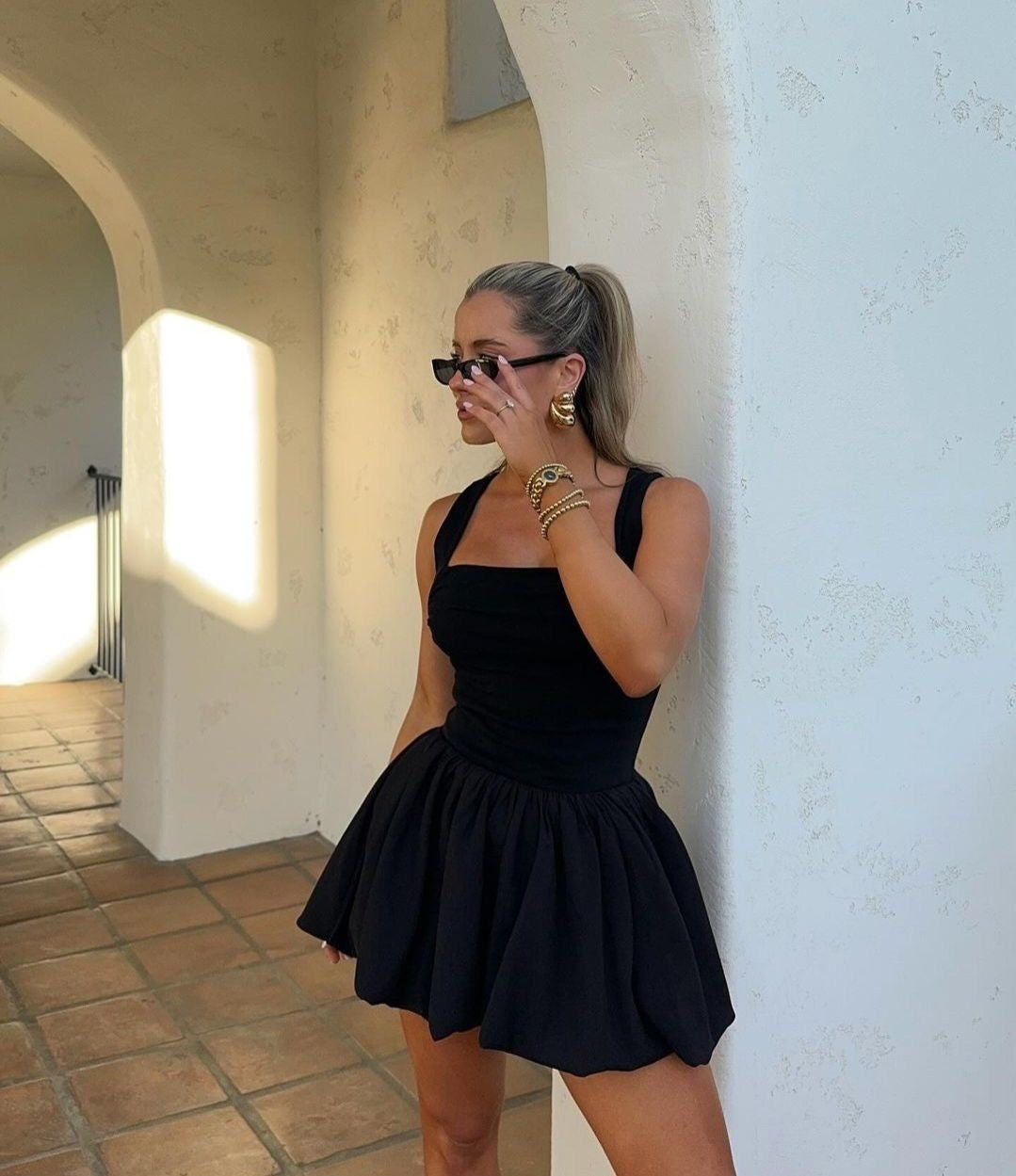 Sofia Square Mini Dress