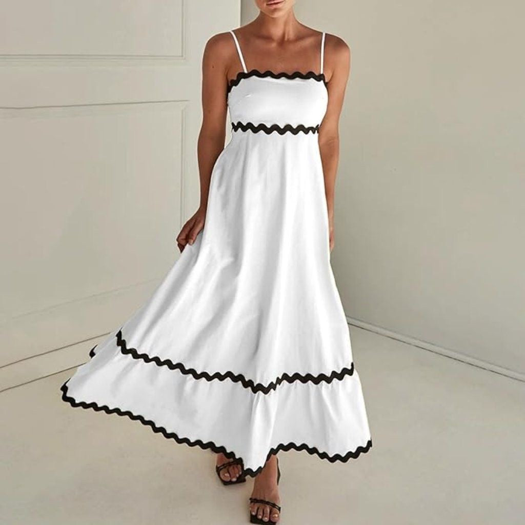 White Maxi Spaguetti Dress